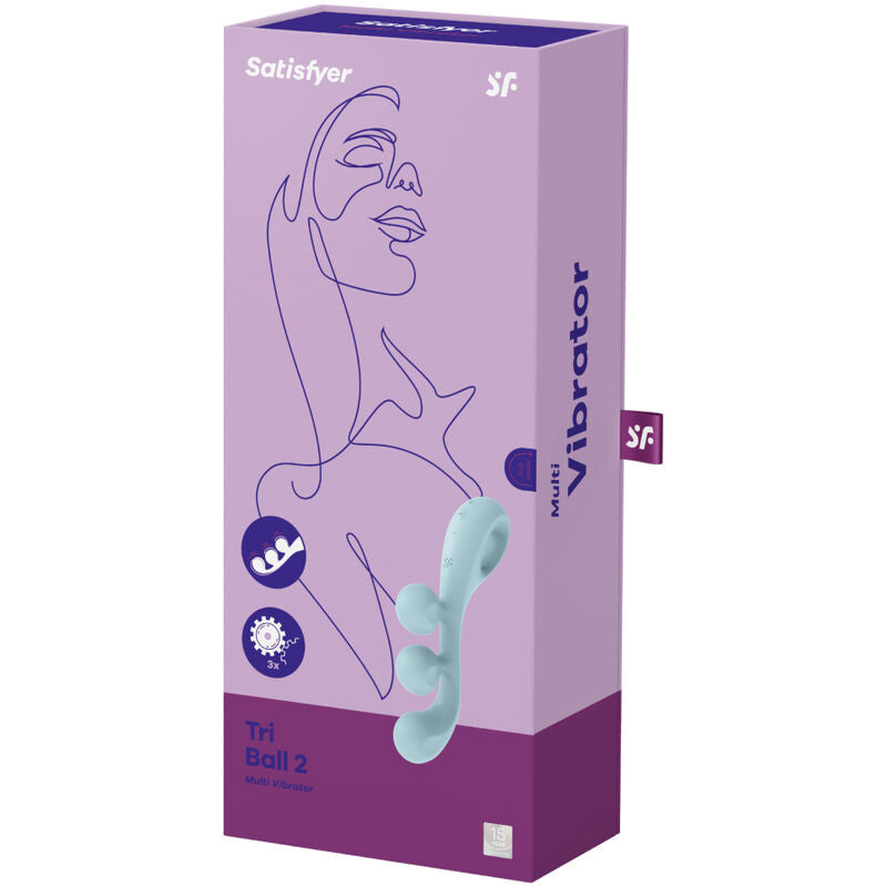 SATISFYER - TRI BALL 2 MULTIVIBRATOR BLÅ