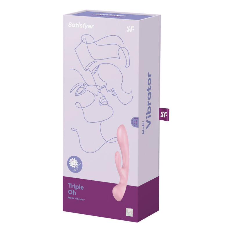 SATISFYER - TRIPLE OH HYBRIDVIBRATION PINK