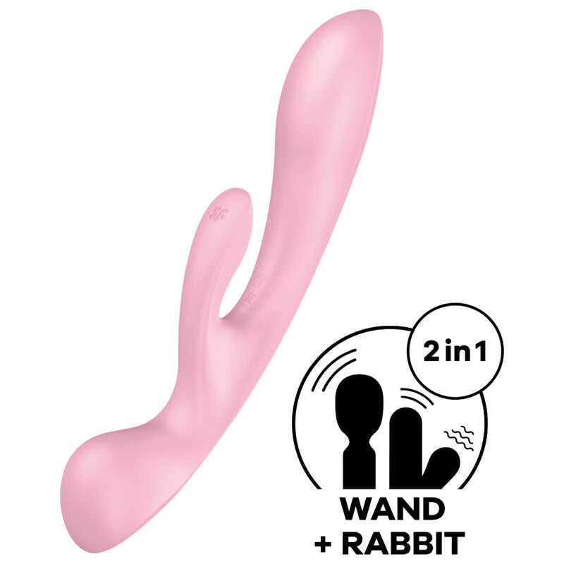 SATISFYER - TRIPLE OH HYBRIDVIBRATION PINK