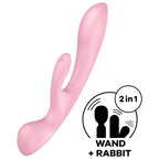 SATISFYER - TRIPLE OH HYBRIDVIBRATION PINK