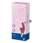 SATISFYER - RØR MIG KANINVIBRATION RØD