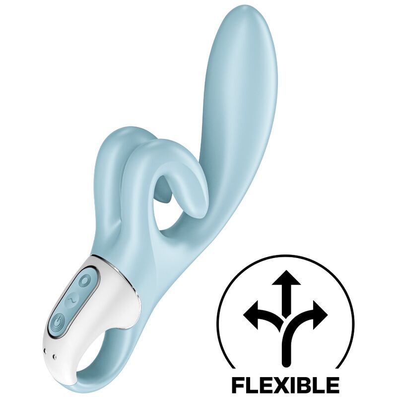 SATISFYER - RØR MIG KANINVIBRATION BLÅ