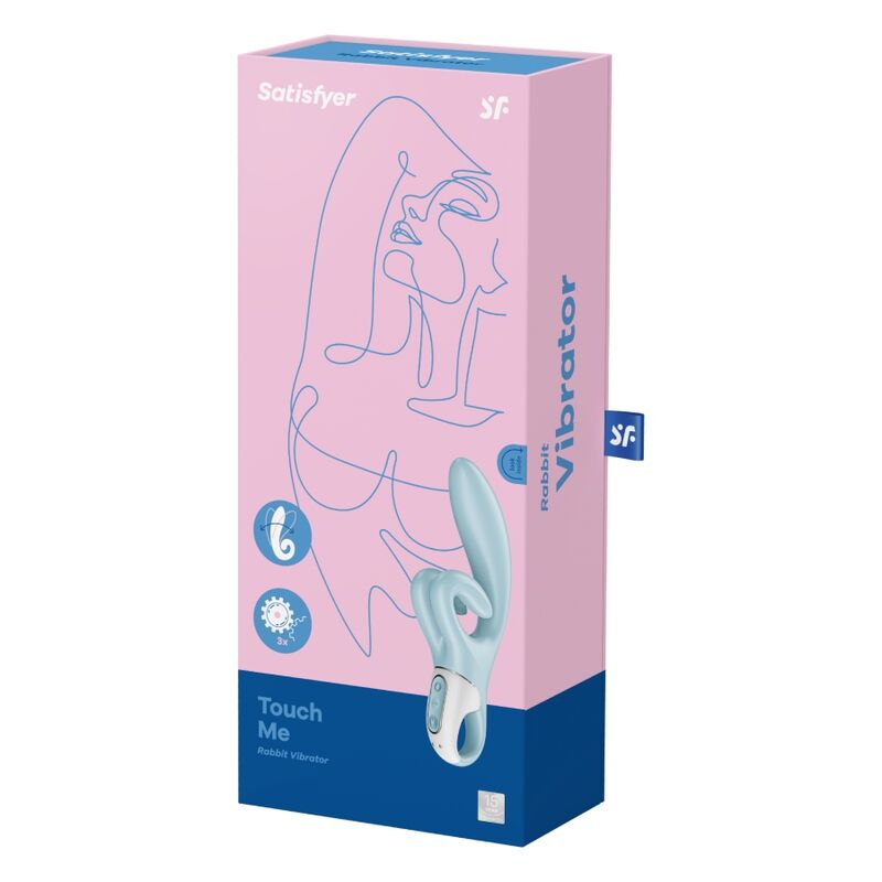 SATISFYER - RØR MIG KANINVIBRATION BLÅ