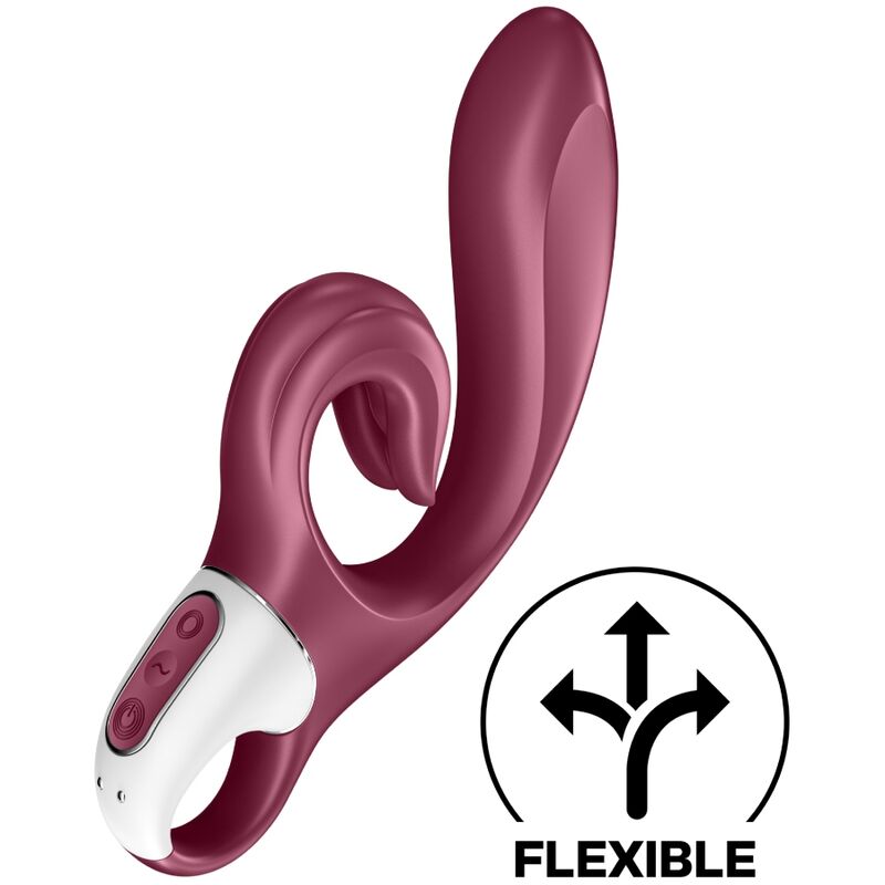 SATISFYER - ELSK MIG KANINVIBRATION RØD
