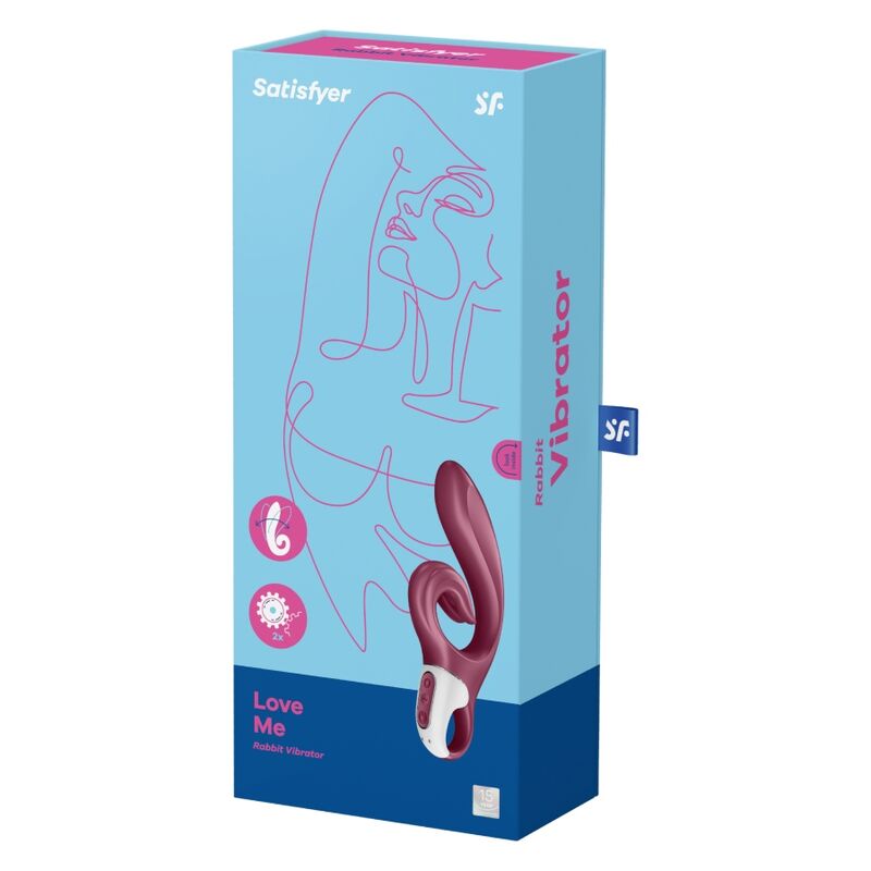 SATISFYER - ELSK MIG KANINVIBRATION RØD