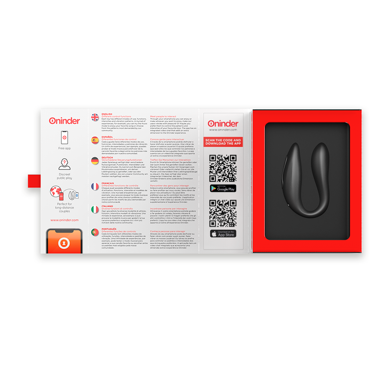 ONINDER - LISBOA SORT G-PUNKT & KLITORIS STIMULATOR - GRATIS APP