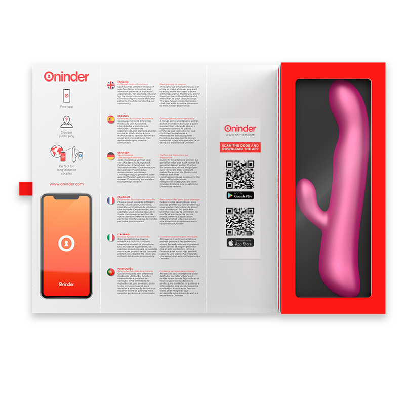 ONINDER - OSLO VIBRATION & ROTATION PINK - GRATIS APP