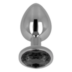 OHMAMA - ANALPLUG MED SORT KRYSTAL 8 CM
