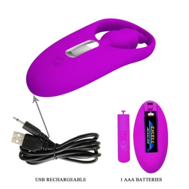 PRETTY LOVE - VILD KANIN STIMULATOR TIL TRUSSER MED FJERNBETJENING LILLA