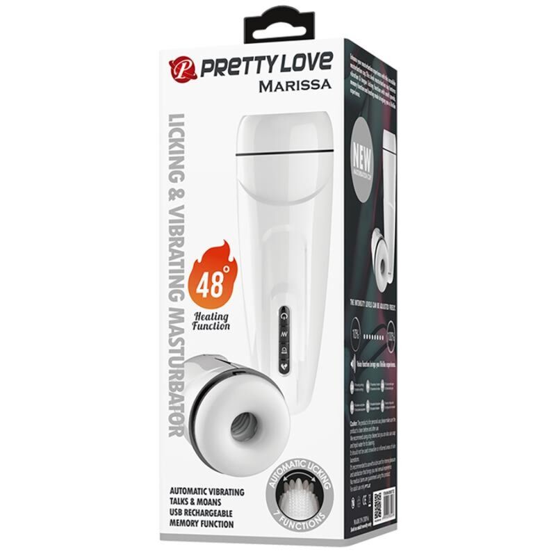 PRETTY LOVE - MARISSA MANDLIG MATURBATOR VIBRATION, VARME, STEMME OG SUGNING