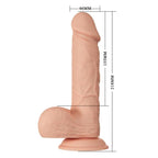 BAILE - BEAUTIFUL ENCOUNTER BAHAMUT FLEKSIBEL REALISTISK DILDO 21,8 CM NATURLIG