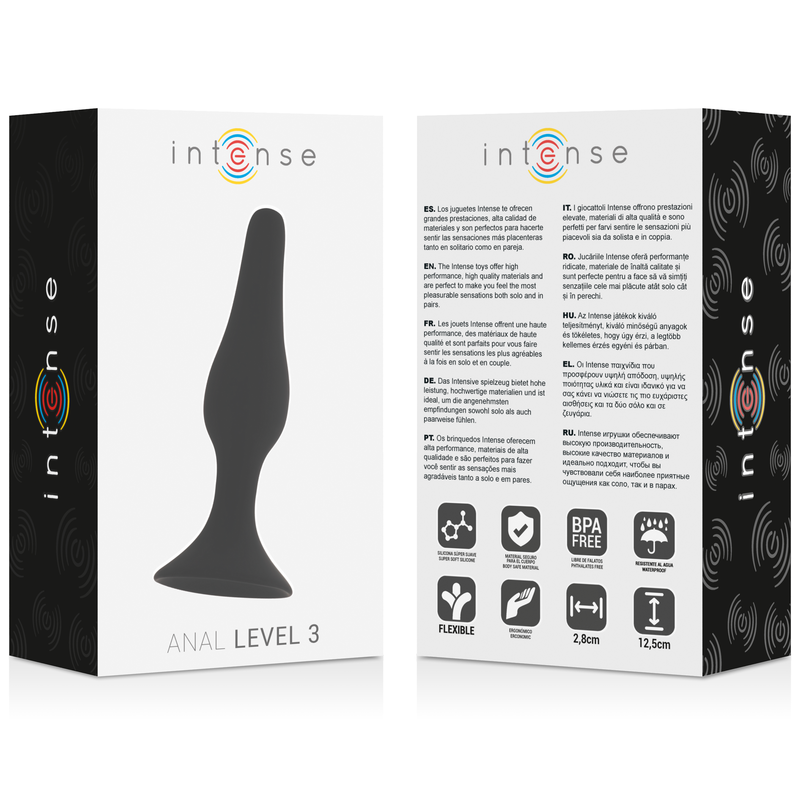 INTENS - ANAL NIVEAU 3 12,5 CM SORT