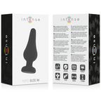 INTENSE - ANALPLUG PIPO M SORT SILIKONE 11 CM