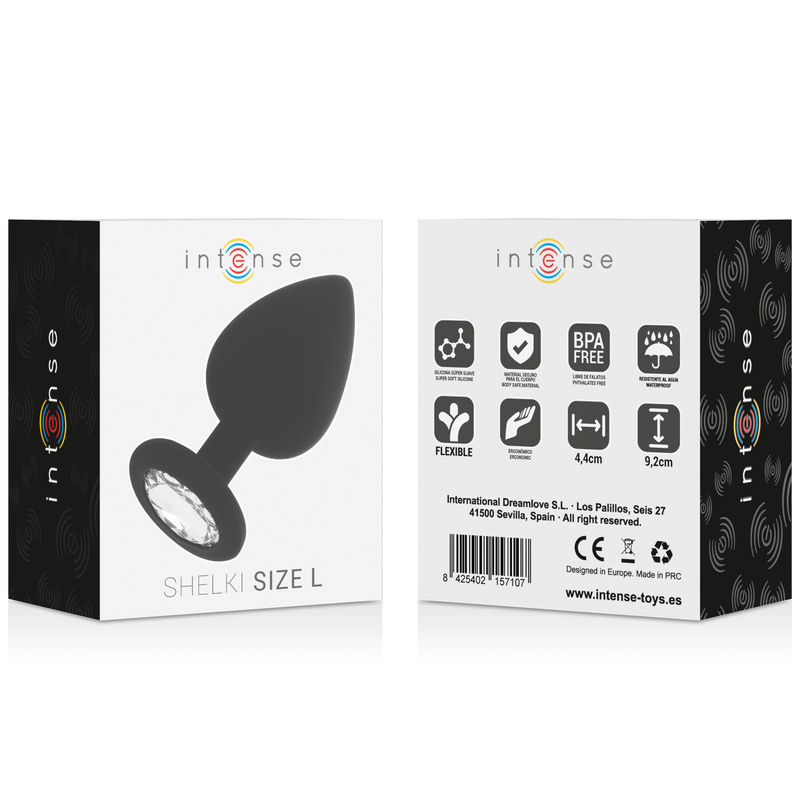 INTENSE - SHELKI L ANALPLUG SORT