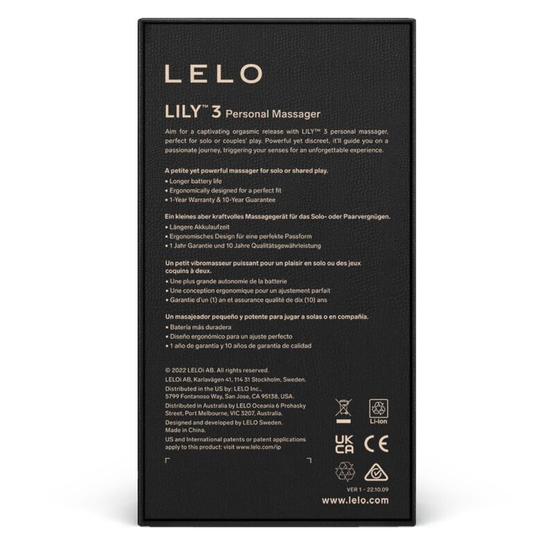 LELO - LILY 3 PERSONLIG MASSAGEAPPARAT - AQUA GRØN