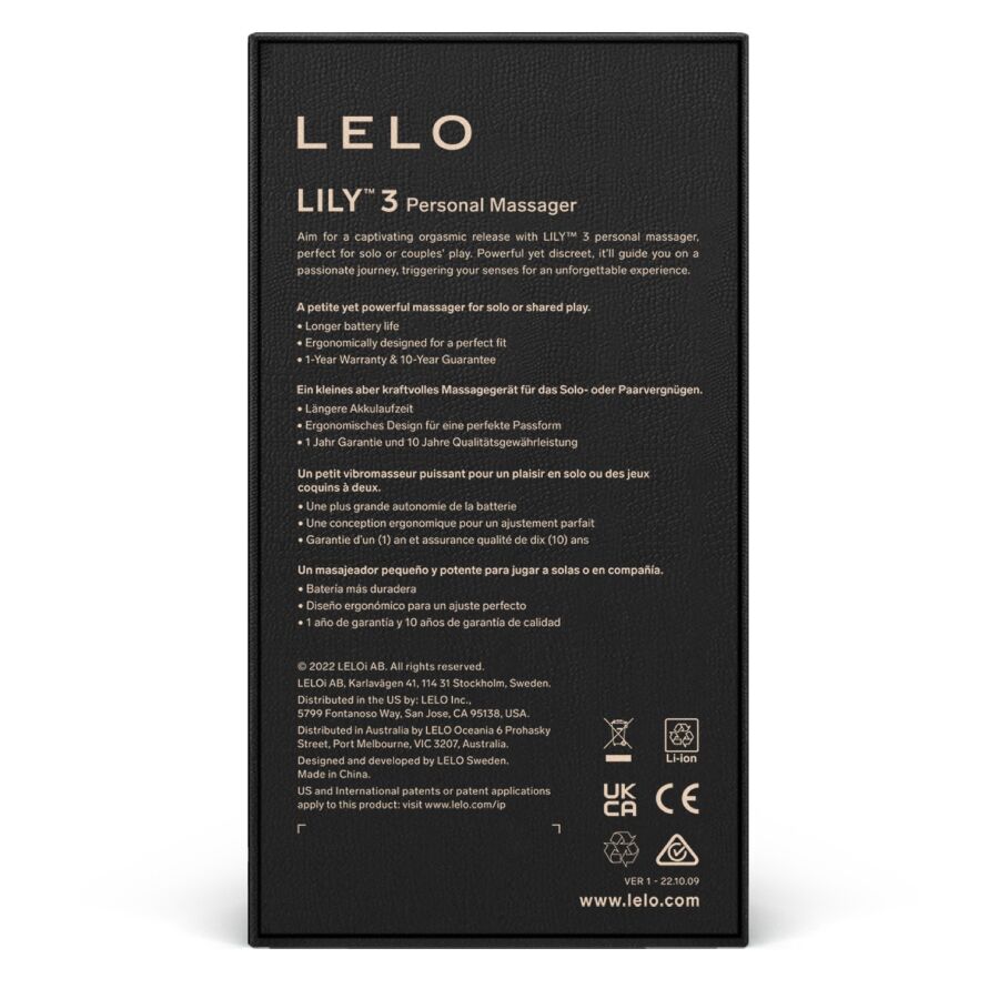 LELO - LILY 3 PERSONLIG MASSAGEAPPARAT - LILLA