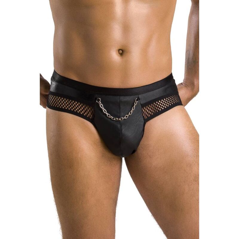 PASSION - 030 ÅBEN SLIP TOM SORT L/XL