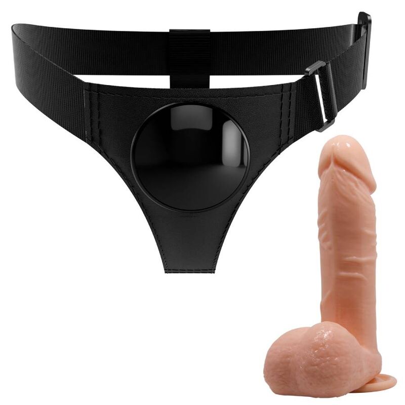 PRETTY LOVE - SELE TRUSS UNIVERSAL SELE MED DILDO TOM 20 CM NATURLIG