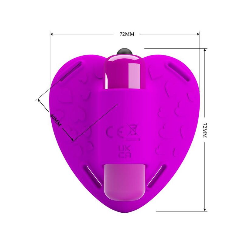 PRETTY LOVE - HEARTBEAT KLITORIS MASSAGEAPPARAT 10 VIBRATIONS TILSTANDE LILLA