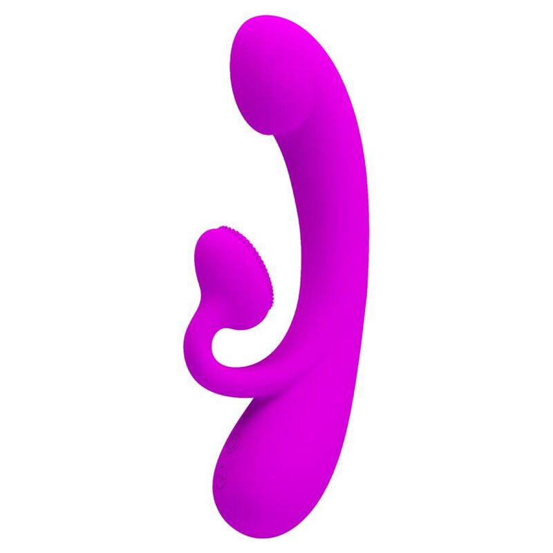 PRETTY LOVE - ORIGTIG SILIKONE KLITORALVIBRATOR OG SUCKERS LILLA