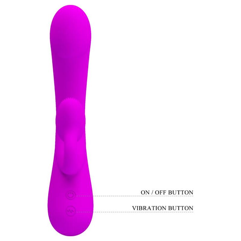 PRETTY LOVE - ORIGTIG SILIKONE KLITORALVIBRATOR OG SUCKERS LILLA