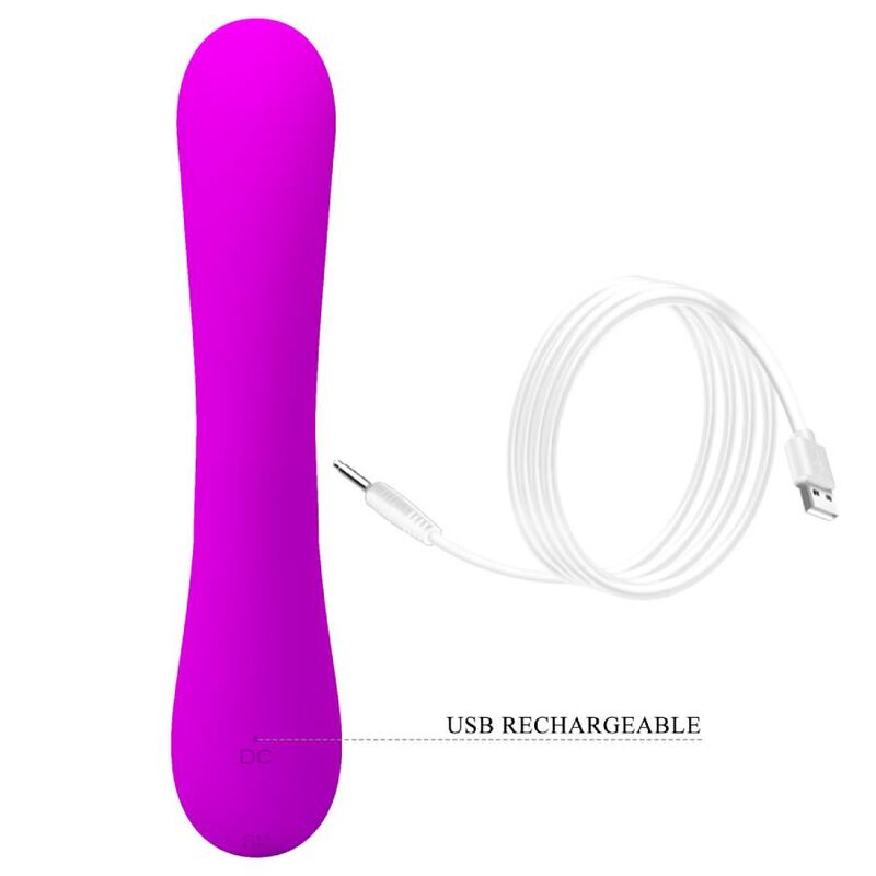 PRETTY LOVE - ORIGTIG SILIKONE KLITORALVIBRATOR OG SUCKERS LILLA
