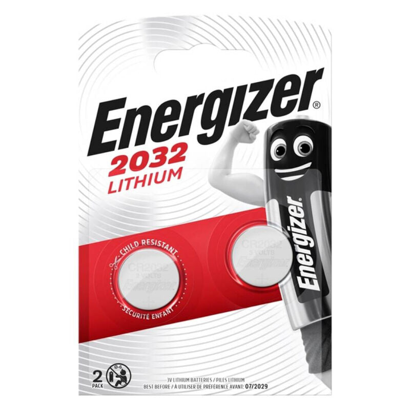 ENERGIZER - BATTERI LITHIUM KNAP CR2032 3V 2 ENHEDER