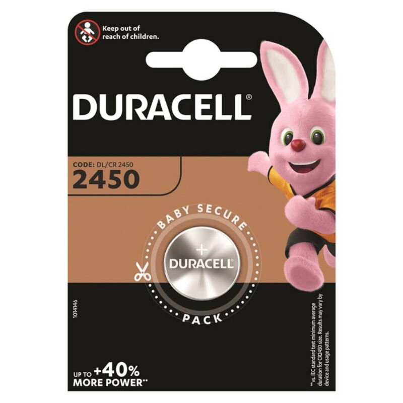 DURACELL - KNAPKNAP-BATTERI LITIO CR2450 3V 1 STK.