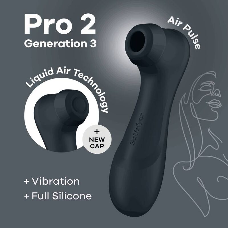 SATISFYER - PRO 2 GENERATION 3 FLYDENDE LUFTTEKNOLOGI SORT
