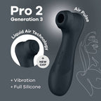 SATISFYER - PRO 2 GENERATION 3 FLYDENDE LUFTTEKNOLOGI SORT