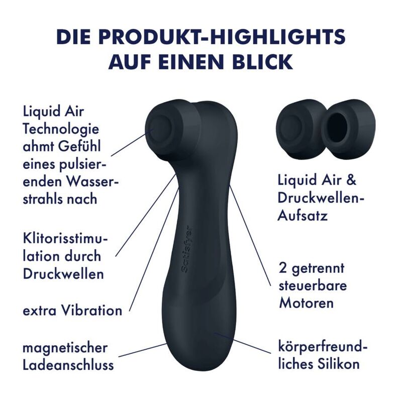 SATISFYER - PRO 2 GENERATION 3 FLYDENDE LUFTTEKNOLOGI SORT