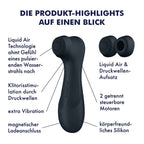 SATISFYER - PRO 2 GENERATION 3 FLYDENDE LUFTTEKNOLOGI SORT