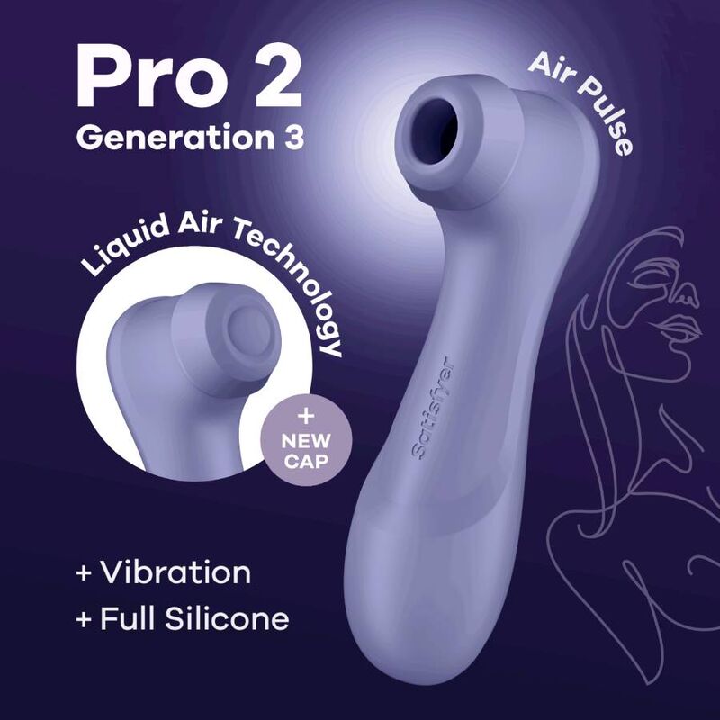 SATISFYER - PRO 2 GENERATION 3 FLYDENDE LUFTTEKNOLOGI LILA