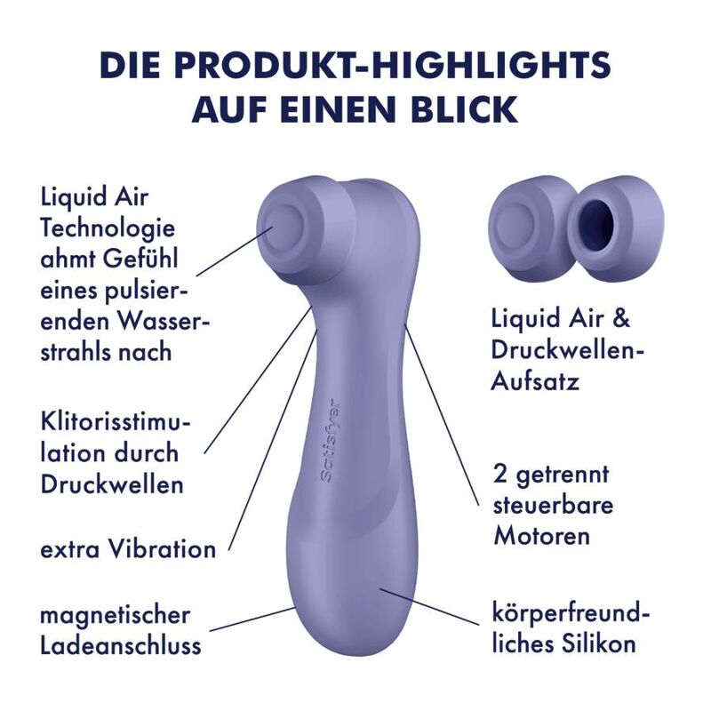 SATISFYER - PRO 2 GENERATION 3 FLYDENDE LUFTTEKNOLOGI LILA