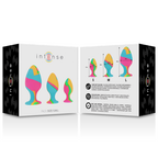 INTENSE - SÆT MED FLERFARVEDE SILIKONEPROPPER
