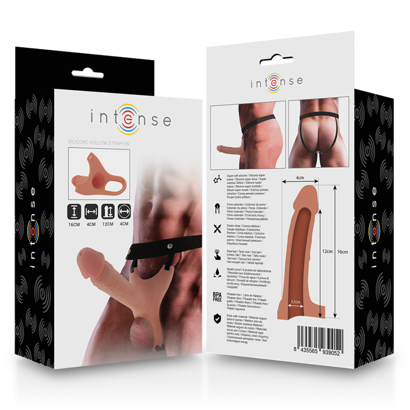 INTENSE - HULT SELE MED SILIKONE DILDO 16 X 3,5 CM