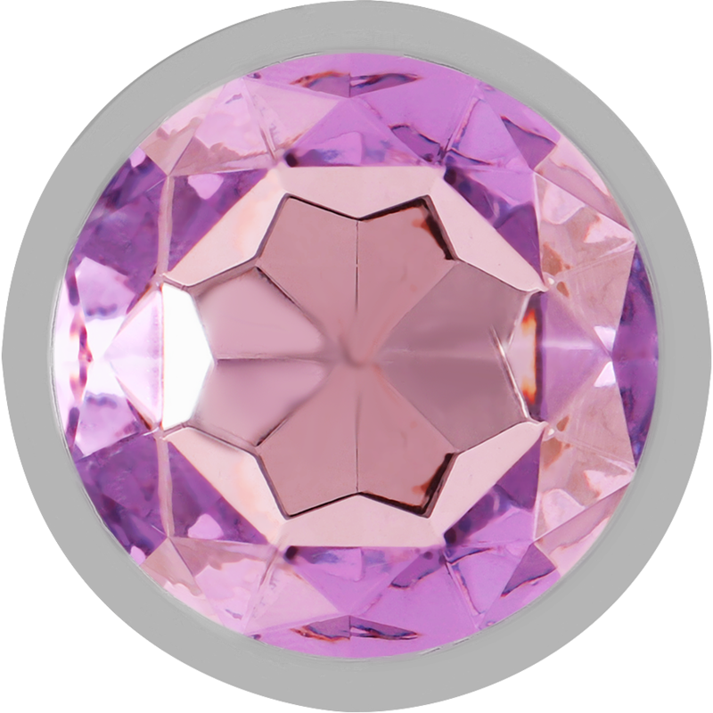 INTENSE - ANALPLUG I ALUMINIUM MED VIOLET KRYSTAL STØRRELSE S