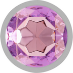 INTENSE - ANALPLUG I ALUMINIUM MED VIOLET KRYSTAL STØRRELSE S