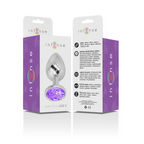 INTENSE - ANALPLUG I ALUMINIUM MED VIOLET KRYSTAL STØRRELSE S