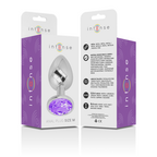 INTENSE - ANALPLUG I ALUMINIUM MED VIOLET KRYSTAL STØRRELSE M