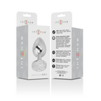 INTENSE - ANALPLUG I ALUMINIUM MED SØLVKRYSTAL STØRRELSE S