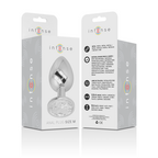INTENSE - ANALPLUG I ALUMINIUM MED SØLVKRYSTAL STØRRELSE M