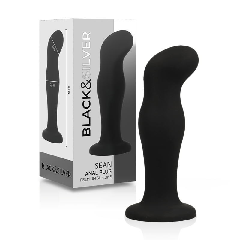 BLACK&SILVER - SEAN ANALPLUG PREMIUM SILIKONE SORT