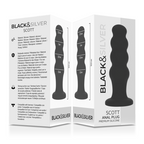 BLACK&SILVER - SCOTT PREMIUM SILIKONE ANALPLUG SORT