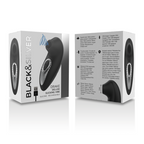 BLACK&SILVER - DRAKE DELUXE SUCKING VIBE GENOPLADELIG SILIKONE SORT