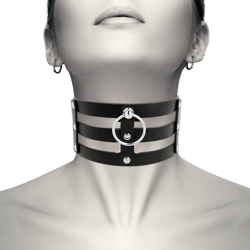 COQUETTE CHIC DESIRE - VEGANSK LÆDERCHOKER I FETISH-STIL
