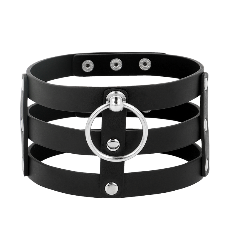 COQUETTE CHIC DESIRE - VEGANSK LÆDERCHOKER I FETISH-STIL