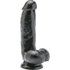 GET REAL - DILDO 12 CM MED NØGLER SORT