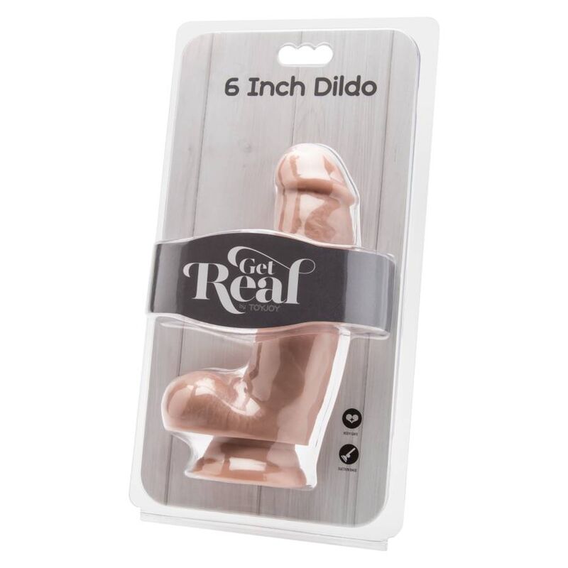 GET REAL - DILDO 12 CM MED NØGLER HUD