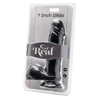 GET REAL - DILDO 18 CM MED NØGLER SORT